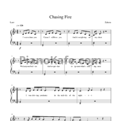 Ноты Lauv - Chasing fire - предпросмотр