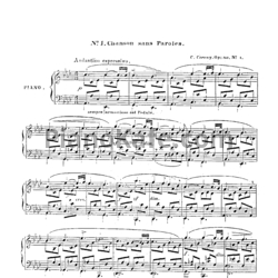 Ноты Карл Черни - Песня без слов (Op. 795, №1) - предпросмотр