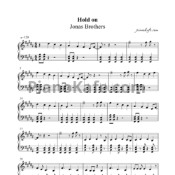 Ноты Jonas Brothers - Hold on - предпросмотр