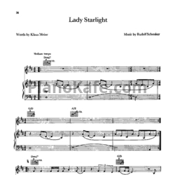 Ноты Scorpions - Lady starlight - предпросмотр