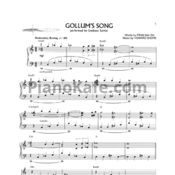 Ноты Howard Shore - Gollum's song - предпросмотр