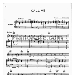 Ноты Frank Sinatra - Call me - предпросмотр
