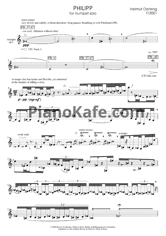 Ноты Helmut Oehring - Philipp - PianoKafe.com