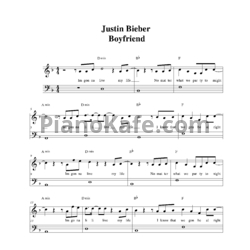 Ноты Justin Bieber - Boyfriend - предпросмотр