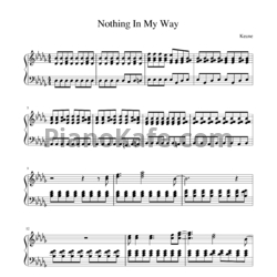 Ноты Keane - Nothing in my way