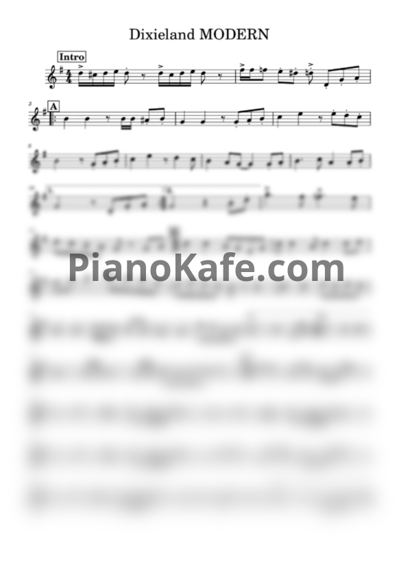 Ноты Dixieland MODERN - PianoKafe.com