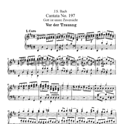 Ноты И. Бах - Кантата №197 "Gott ist unsre Zuversicht" (BWV 197) - предпросмотр