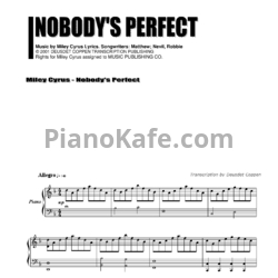 Ноты Miley Cyrus - Nobody's perfect - предпросмотр