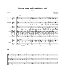 Ноты Генри Пёрселл - Гимн "Jehova, quam multi sunt hostes" (Z 135) - предпросмотр