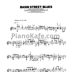 Ноты Spencer Williams - Basin street blues (Arranged for classic guitar by John Duarte)
