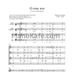 Ноты Ф. Сориано - Мотет "O Crux ave" - предпросмотр