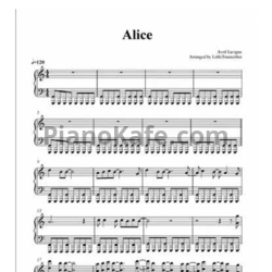 Ноты Avril Lavigne - Alice (Версия 3) - предпросмотр