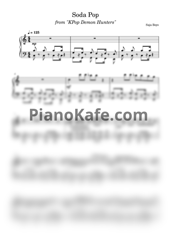 Ноты Saja Boys - Soda Pop - PianoKafe.com