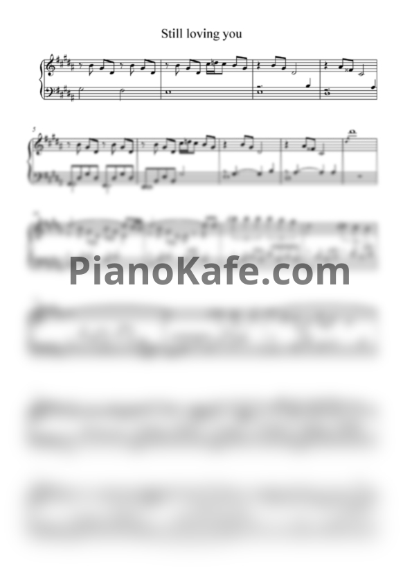 Ноты Scorpions - Still loving you (Переложение для фортепиано) - PianoKafe.com