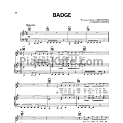 Ноты Cream - Badge