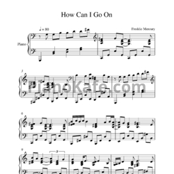 Ноты Freddie Mercury - How can I go on - предпросмотр