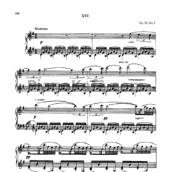 Ноты Сергей Рахманинов - Прелюдия (Oр. 32, №5) G-dur - предпросмотр