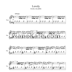 Ноты Twenty One Pilots - Lovely - предпросмотр