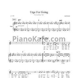Ноты Joni Mitchell - Urge for going - предпросмотр