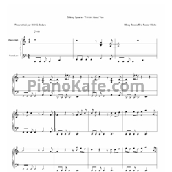 Ноты Britney Spears - Thinkin' about you - предпросмотр