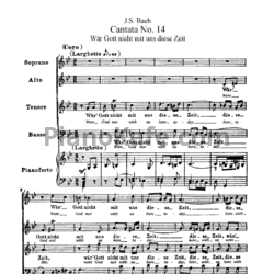 Ноты И. Бах - Кантата №14 "War gott nict mit uns diese zeit (BWV 14) - предпросмотр