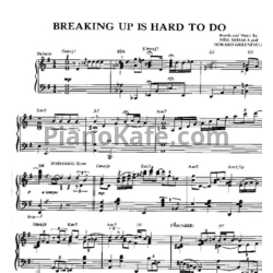 Ноты Neil Sedaka - Breaking up is hard to do - предпросмотр