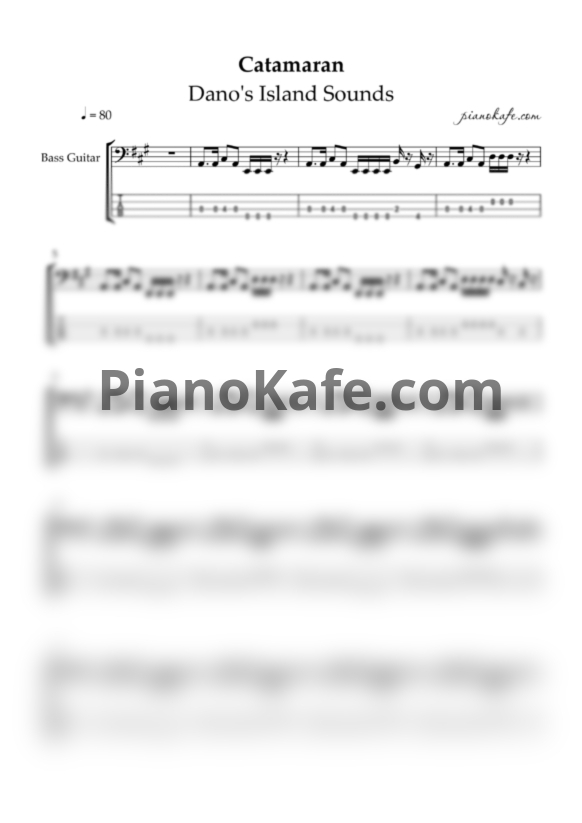 Ноты Dano's Island Sounds - Catamaran - PianoKafe.com