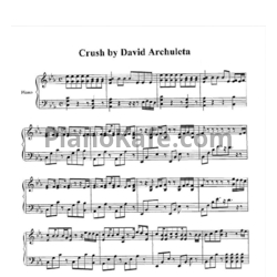 Ноты David Archuleta - Crush - предпросмотр