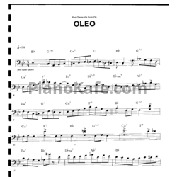 Ноты Red Garland - Oleo (Piano solo) - предпросмотр