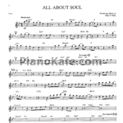 Ноты Billy Joel - All about soul (Переложение для флейты) - предпросмотр