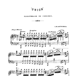 Ноты Луи Моро Готшалк - Union (Op. 48) - предпросмотр