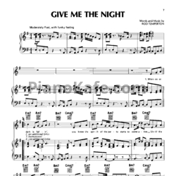 Ноты George Benson - Give me the night - предпросмотр