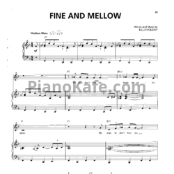 Ноты Billie Holiday - Fine and mellow - предпросмотр