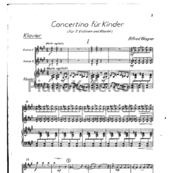 Ноты Рихард Вагнер - Концертино для двух скрипок и фортепиано - предпросмотр