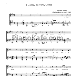Ноты Т. Морли - Сome, sorrow, come - предпросмотр