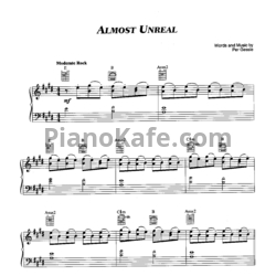 Ноты Roxette - Almost unreal - предпросмотр