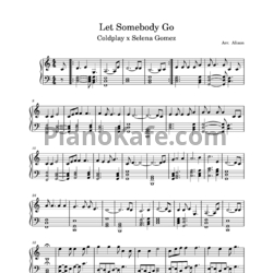 Ноты Coldplay X Selena Gomez - Let somebody go - предпросмотр
