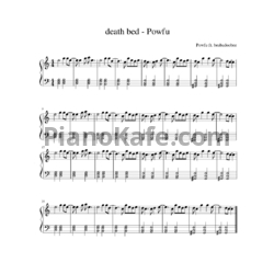 Ноты Powfu - death bed