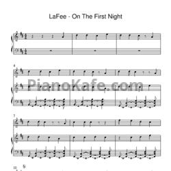 Ноты LaFee - On the first night - предпросмотр