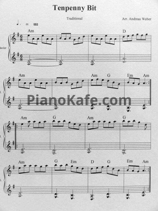 Ноты Tenpenny bit (Кельтская традиционная) - PianoKafe.com