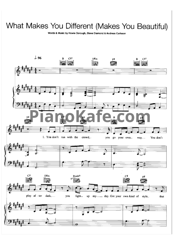 Ноты Backstreet Boys - What makes you different - PianoKafe.com