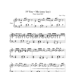 Ноты Dan + Shay - 19 You + Me (простая версия)