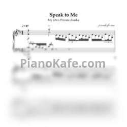 Ноты My Own Private Alaska - Speak to me