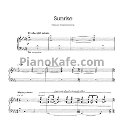 Ноты Craig Armstrong - Sunrise - предпросмотр