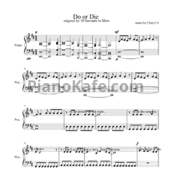 Ноты 30 Seconds To Mars - Do or Die - предпросмотр