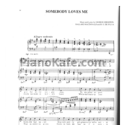 Ноты George Gershwin - Somebody loves me - предпросмотр