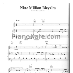 Ноты Katie Melua - Nine million bicycles - предпросмотр