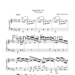 Ноты Antonio Soler - Sonata No. 23 In D flat Major - предпросмотр