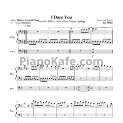 Ноты Bea Miller - I dare you