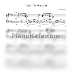 Ноты Daniel Lanois - That's the way it is (Piano) - предпросмотр